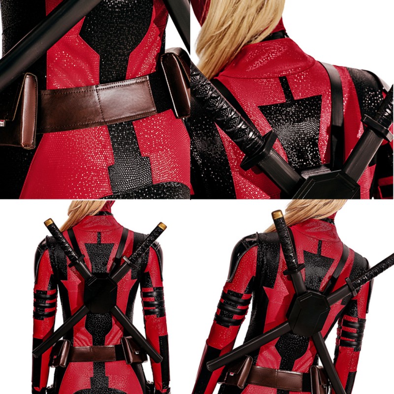 Ready To Ship 2024 Lady Deadpool Costume Deadpool Wolverine Wanda Wilson Halloween Cosplay Suit