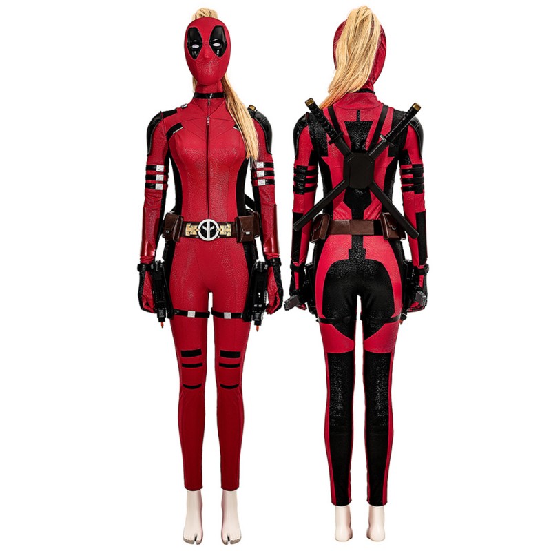 Ready To Ship 2024 Lady Deadpool Costume Deadpool Wolverine Wanda Wilson Halloween Cosplay Suit