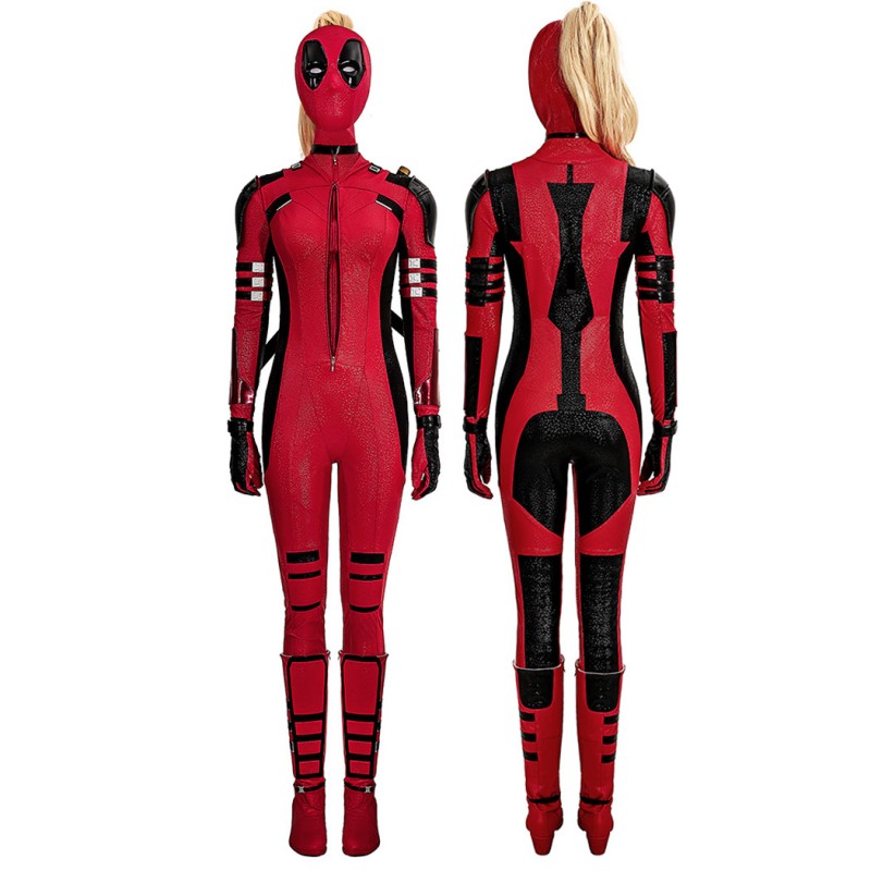 Ready To Ship 2024 Lady Deadpool Costume Deadpool Wolverine Wanda Wilson Halloween Cosplay Suit