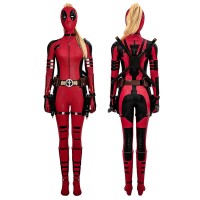 2024 Lady Deadpool Costume Deadpool Wolverine Wanda Wilson Halloween Cosplay Suit