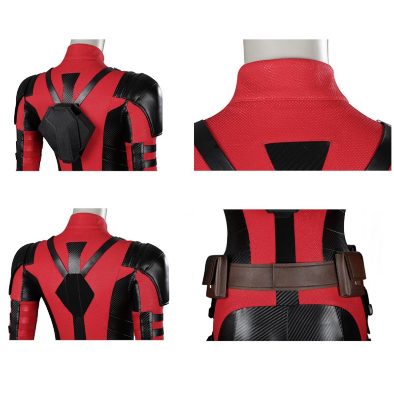 Deadpool 3 Lady Costume 2024 Deadpool Wolverine Cosplay Suit Red Halloween Outfits