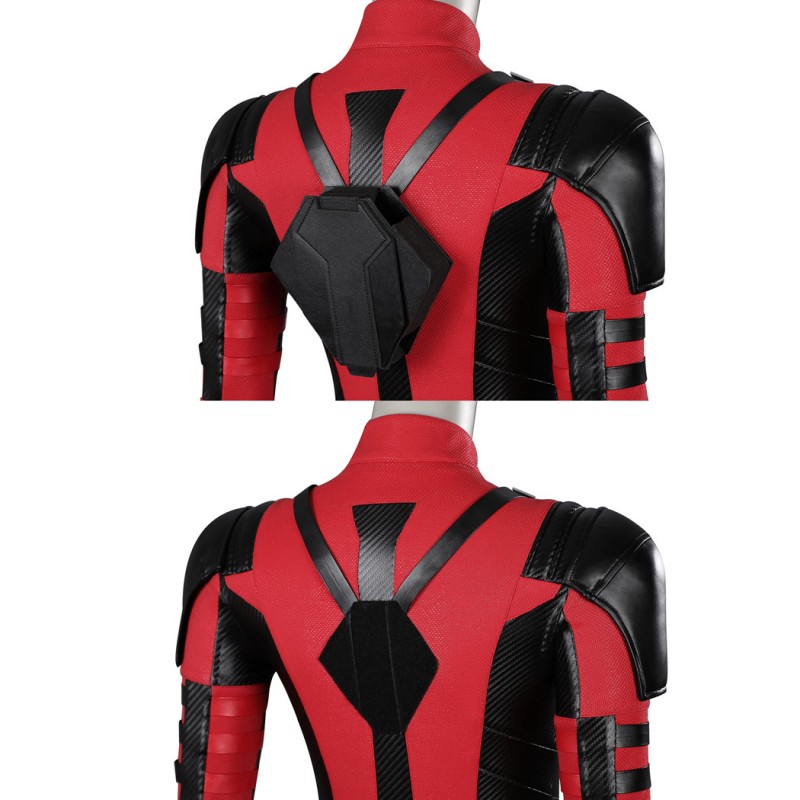 Deadpool 3 Lady Costume 2024 Deadpool Wolverine Cosplay Suit Red Halloween Outfits