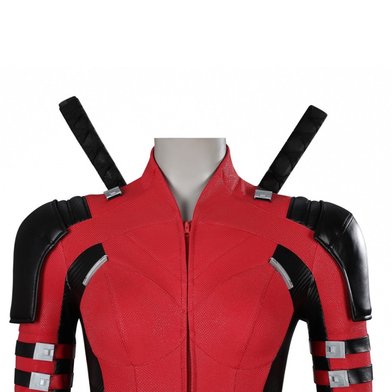 Deadpool 3 Lady Costume 2024 Deadpool Wolverine Cosplay Suit Red Halloween Outfits