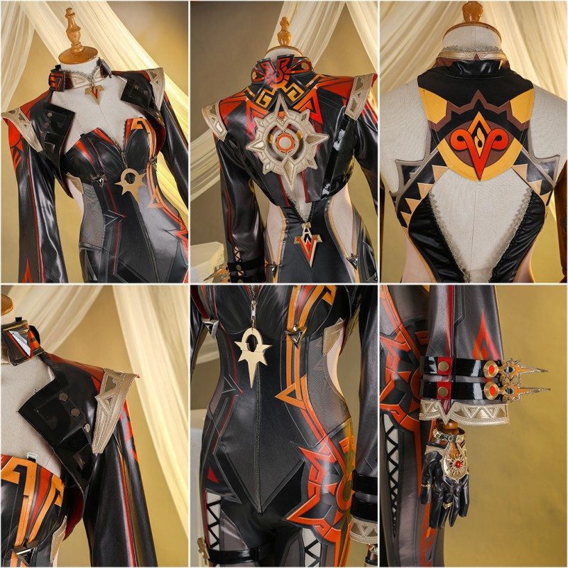 Pyro Archon Costume Game Genshin Impact Mavuika Halloween Cosplay Suit