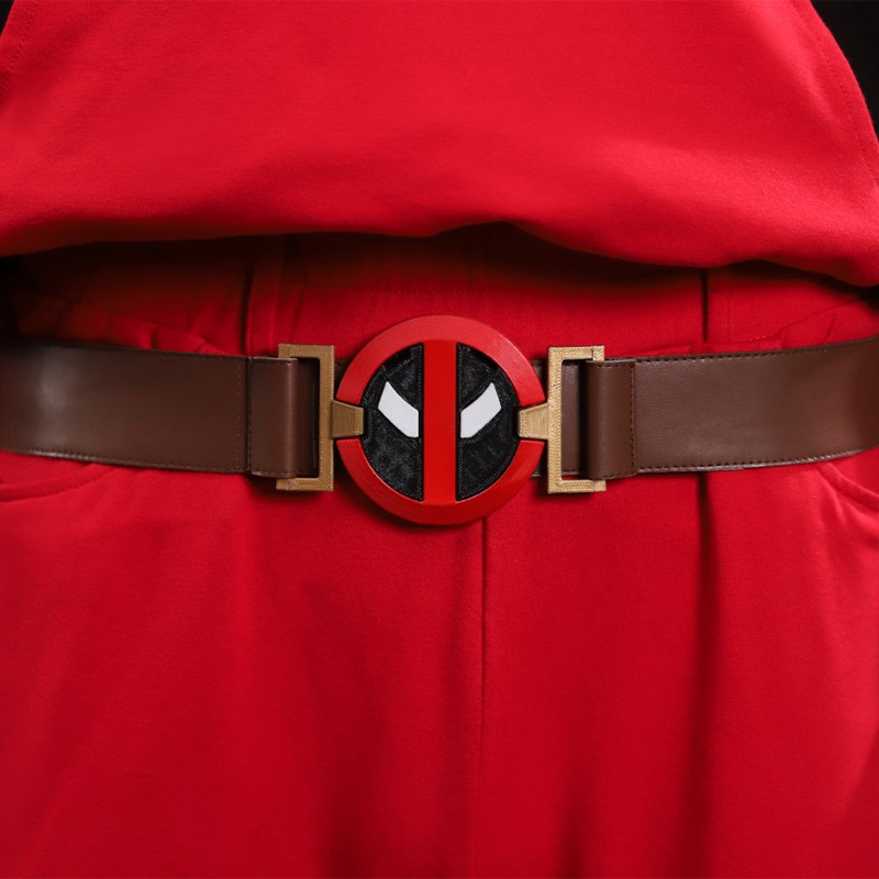 Deadpool Costume Hoodie Deadpool 3 Red Cosplay Suit for Kids Adult