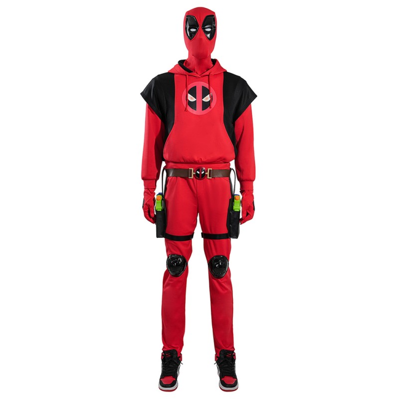 Deadpool Cosplay Costume Deadpool 3 Wolverine Halloween Suit Red Hoodie Outfits