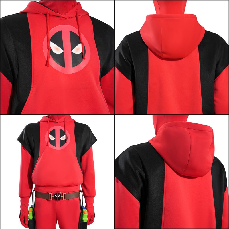 Deadpool Cosplay Costume Deadpool 3 Wolverine Halloween Suit Red Hoodie Outfits