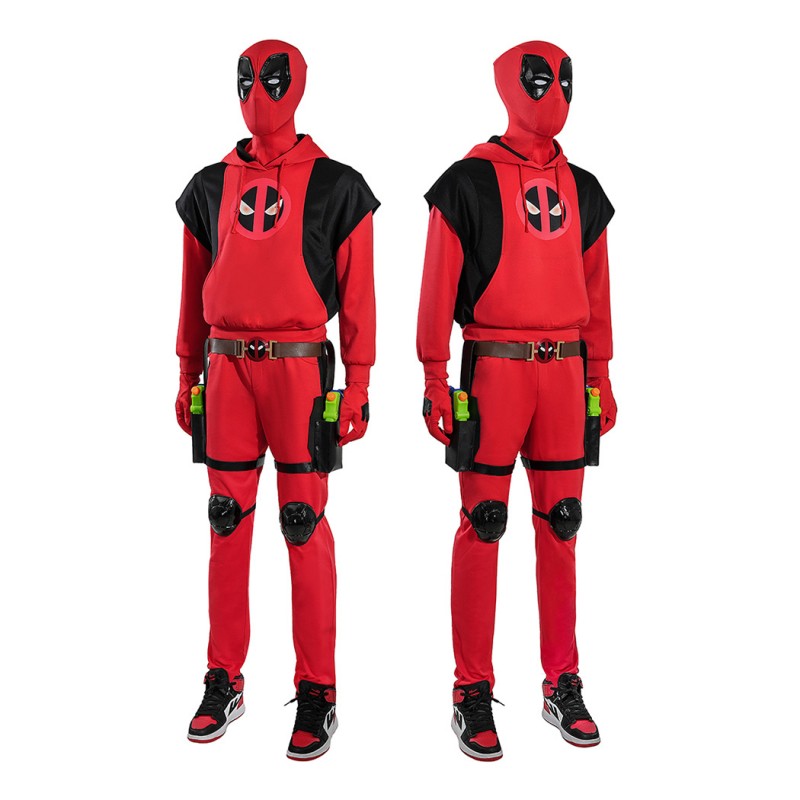 Deadpool Cosplay Costume Deadpool 3 Wolverine Halloween Suit Red Hoodie Outfits