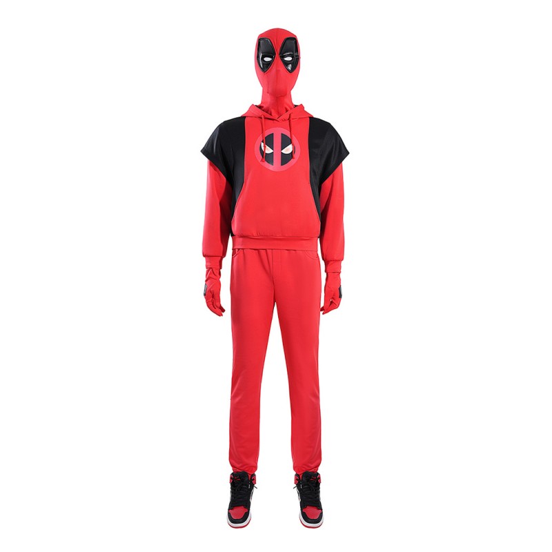 Deadpool Cosplay Costume Deadpool 3 Wolverine Halloween Suit Red Hoodie Outfits