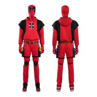 Deadpool Cosplay Costume Deadpool 3 Wolverine Halloween Suit Red Hoodie Outfits