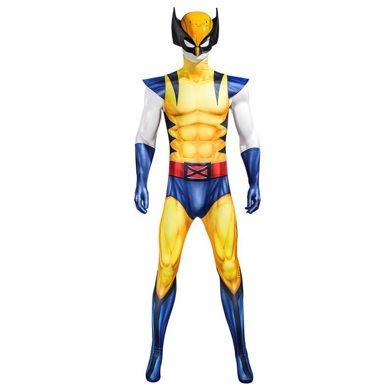 X-Men 97 Jumpsuit Wolverine Cosplay Costumes Yellow Male Suit