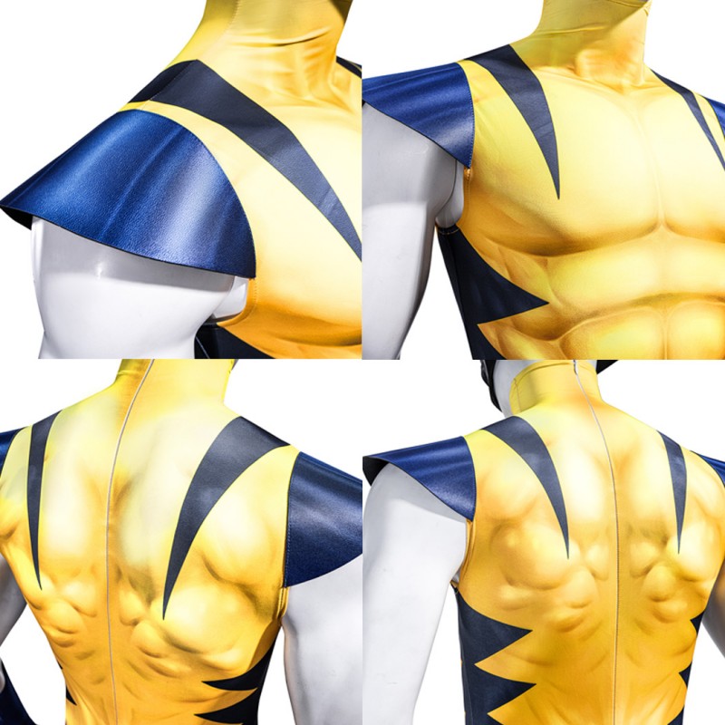 X-Men 97 Jumpsuit Wolverine Cosplay Costumes Yellow Male Suit