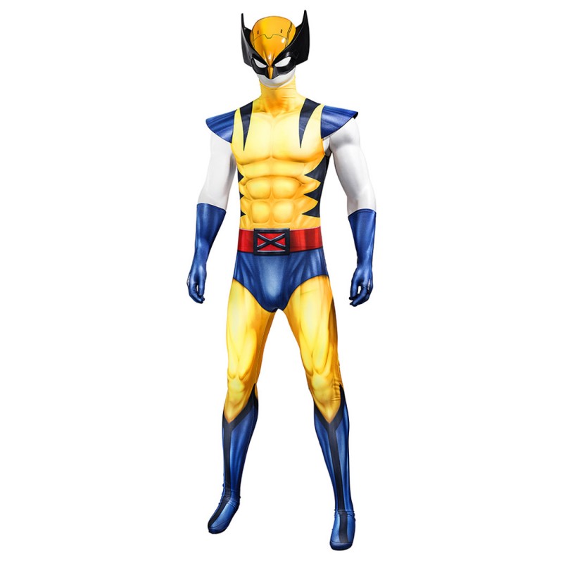 X-Men 97 Jumpsuit Wolverine Cosplay Costumes Yellow Male Suit