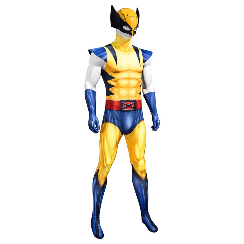 X-Men 97 Jumpsuit Wolverine Cosplay Costumes Yellow Male Suit