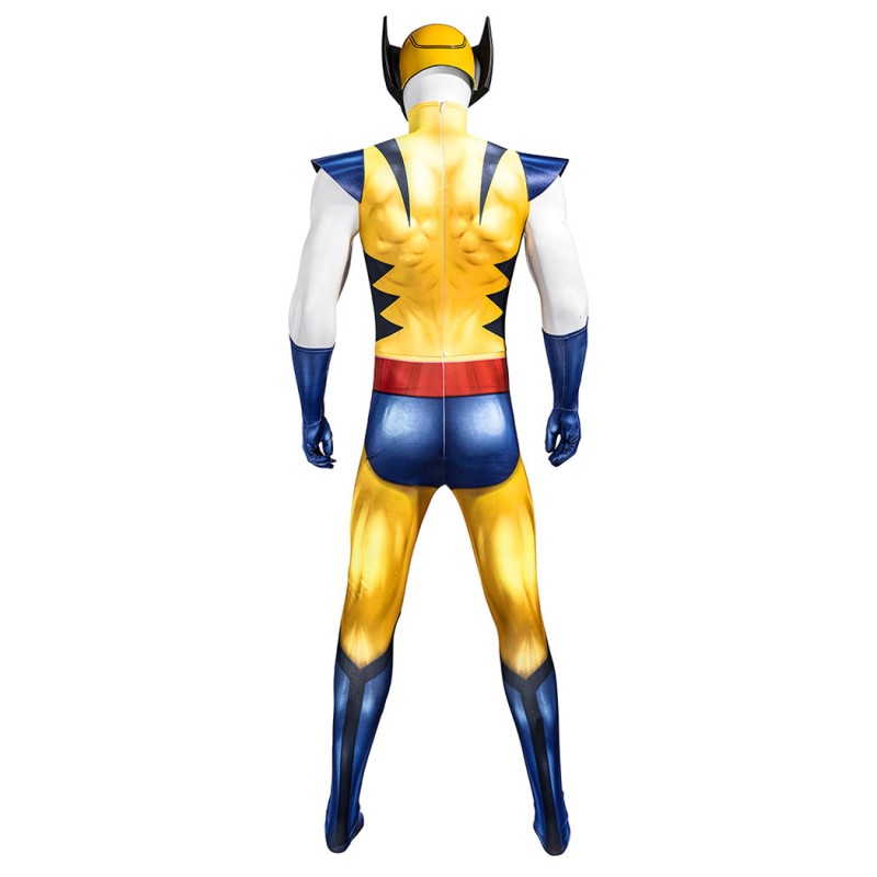 X-Men 97 Jumpsuit Wolverine Cosplay Costumes Yellow Male Suit