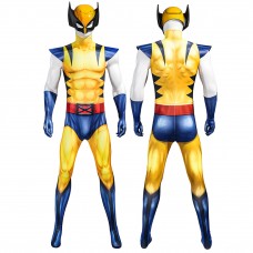 X-Men 97 Jumpsuit Wolverine Cosplay Costumes Yellow Male Suit