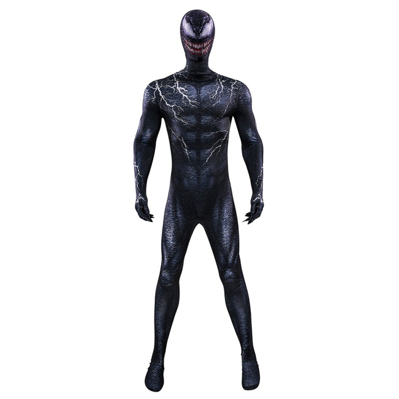 Venom The Last Dance Jumpsuit Venom Cosplay Costumes Black Male Printed Suit