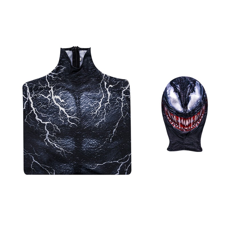 Venom The Last Dance Jumpsuit Venom Cosplay Costumes Black Male Printed Suit