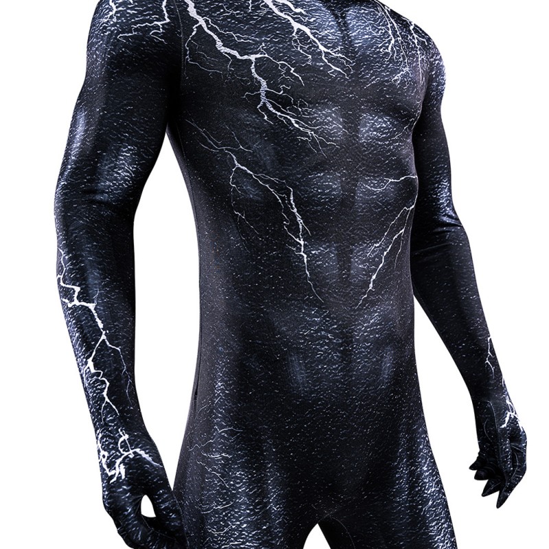 Venom The Last Dance Jumpsuit Venom Cosplay Costumes Black Male Printed Suit