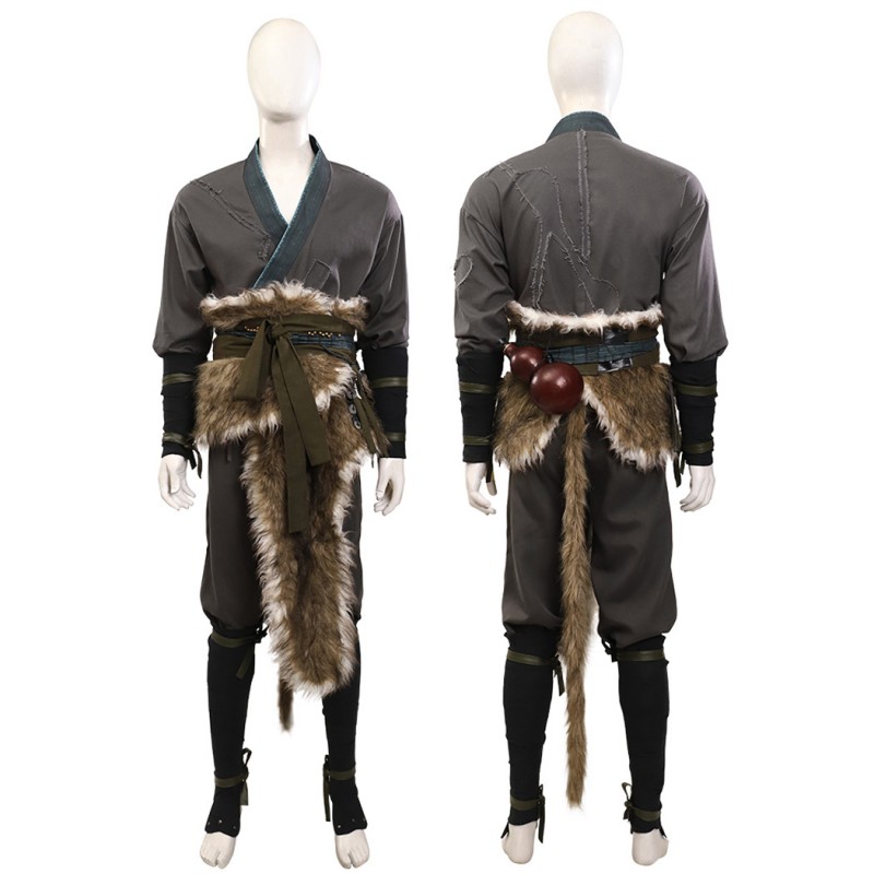 Black Monkey Costume Game Cosplay Suit Men Halloween Outfits