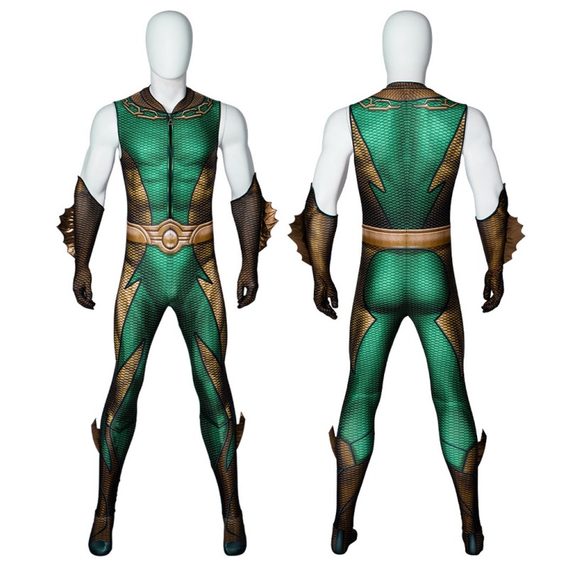 The Deep Jumpsuit The Boys Cosplay Costumes Green Suit for Halloween