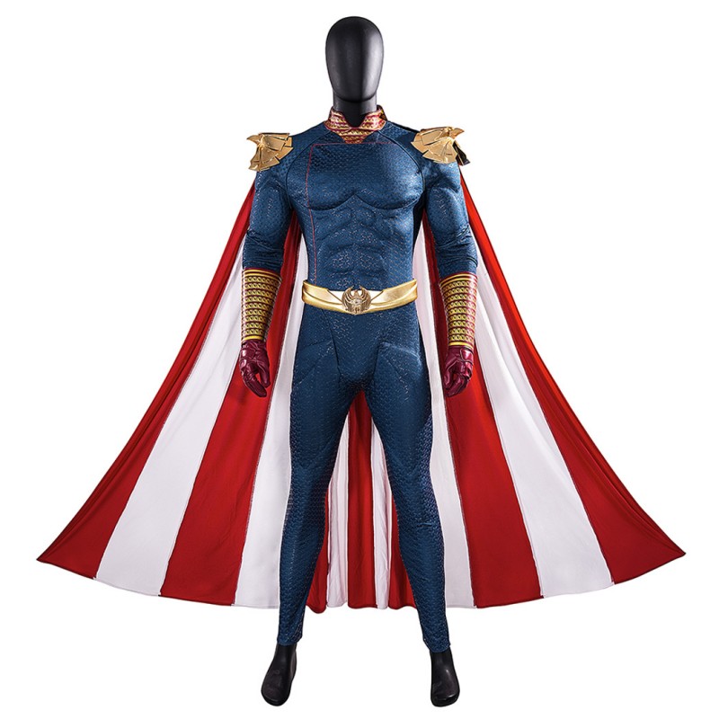 Homelander Cosplay Costume The Boys Season 1 Halloween Suit Muscle Upgrade Version