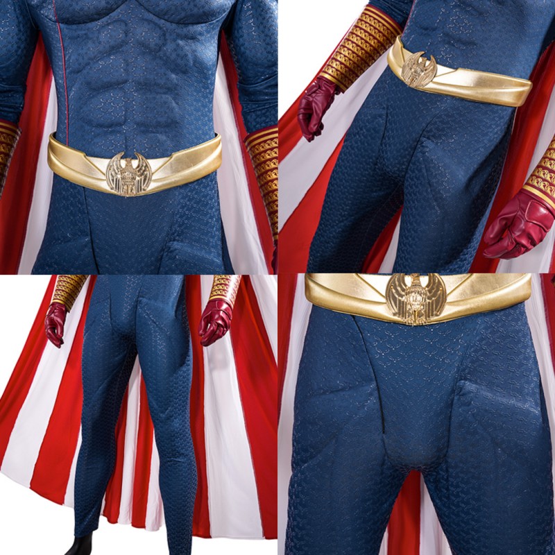 Homelander Cosplay Costume The Boys Season 1 Halloween Suit Muscle Upgrade Version