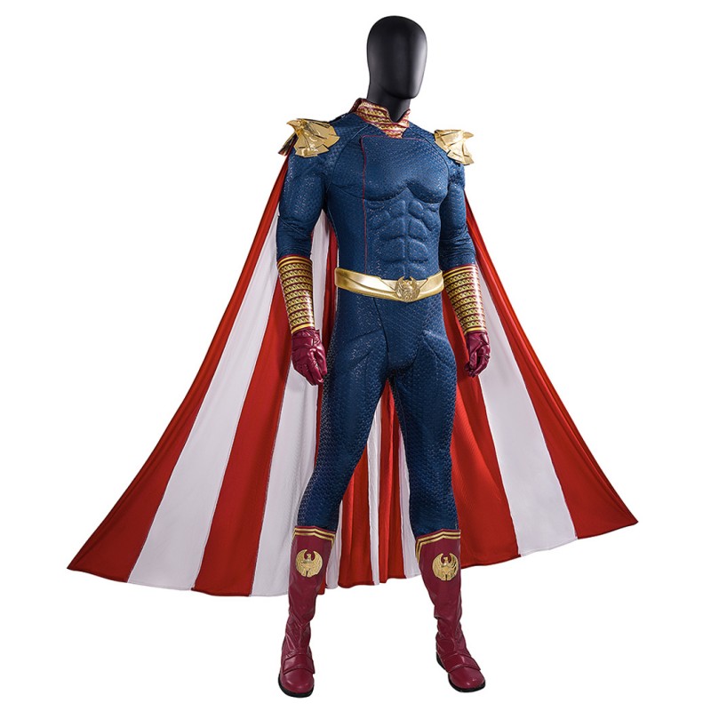 Homelander Cosplay Costume The Boys Season 1 Halloween Suit Muscle Upgrade Version