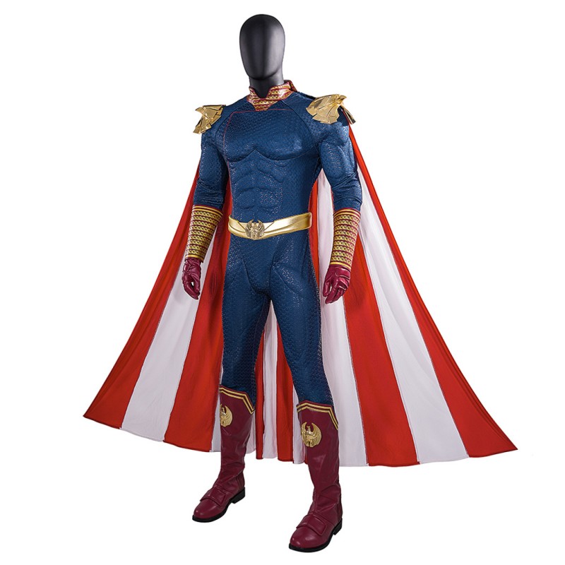 Homelander Cosplay Costume The Boys Season 1 Halloween Suit Muscle Upgrade Version