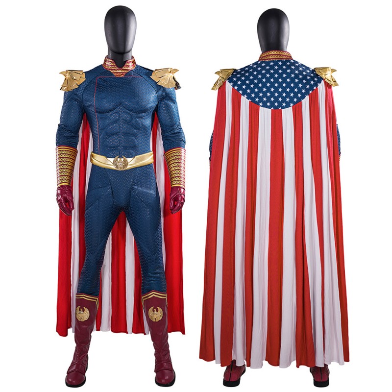 Homelander Cosplay Costume The Boys Season 1 Halloween Suit Muscle Upgrade Version