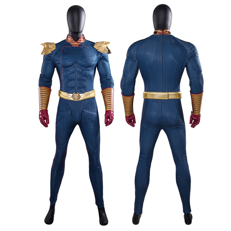 Homelander Cosplay Costume The Boys Season 1 Halloween Suit Muscle Upgrade Version