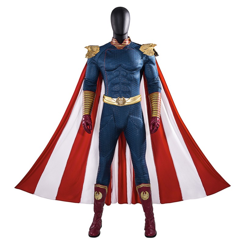 Homelander Cosplay Costume The Boys Season 1 Halloween Suit Muscle Upgrade Version