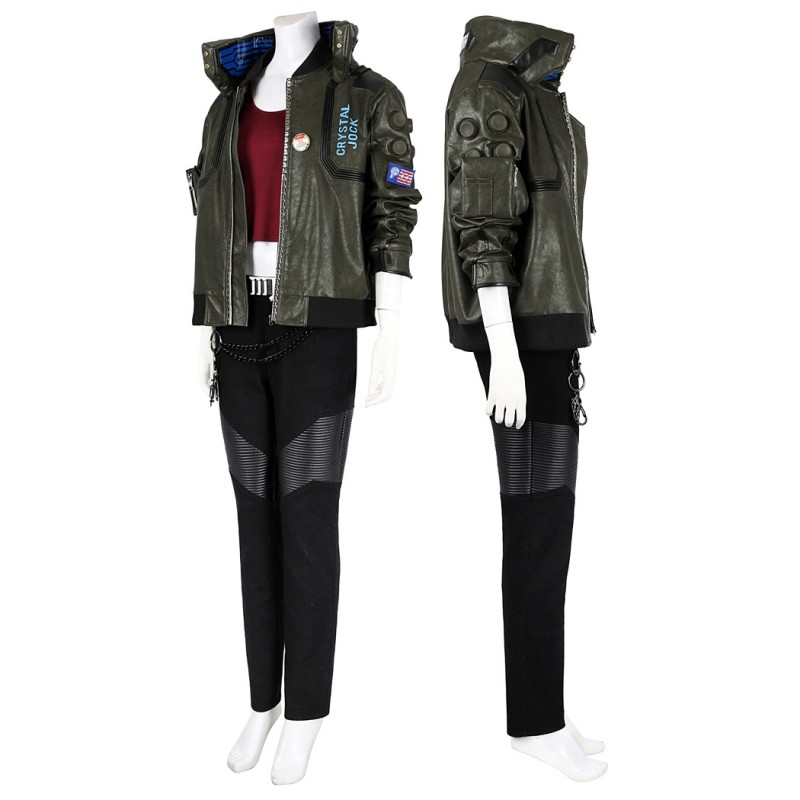 Cyberpunk V Female Costume Halloween Cosplay Suit Couple Outfits