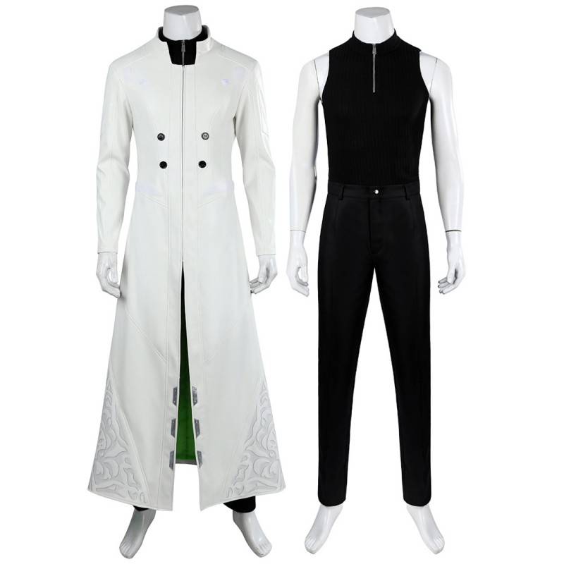 FF7 EC Sephiroth Costume Final Fantasy VII Ever Crisis Suit Male White Halloween Outfit