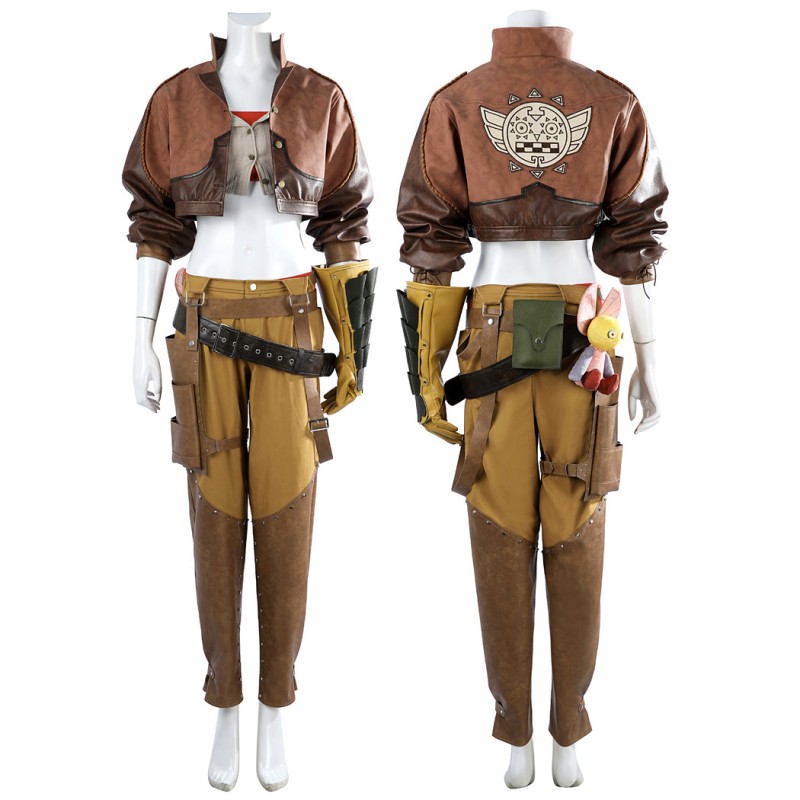 Monster Hunter Wilds Gemma Cosplay Costume Women Brown Halloween Suit