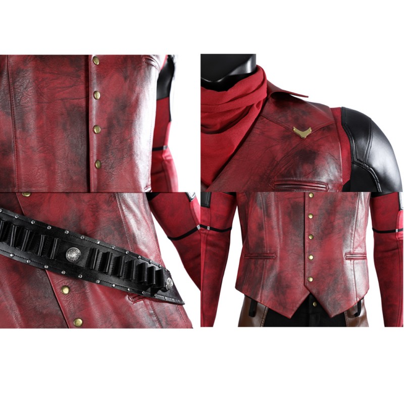 Cowboypool Costume Deadpool & Wolverine Cosplay Suit Cowboy Deadpool Red Outfits