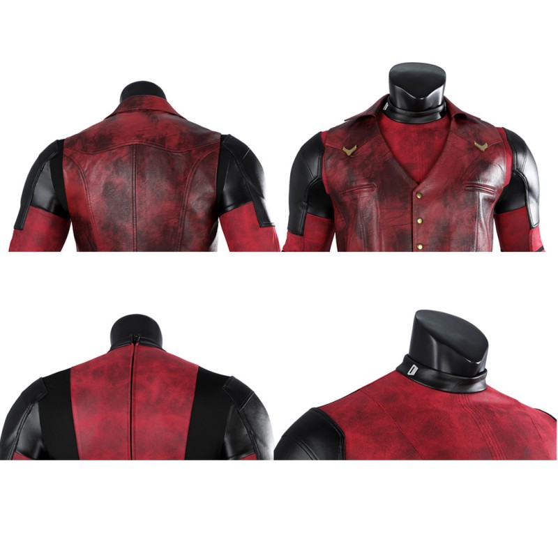 Cowboypool Costume Deadpool & Wolverine Cosplay Suit Cowboy Deadpool Red Outfits