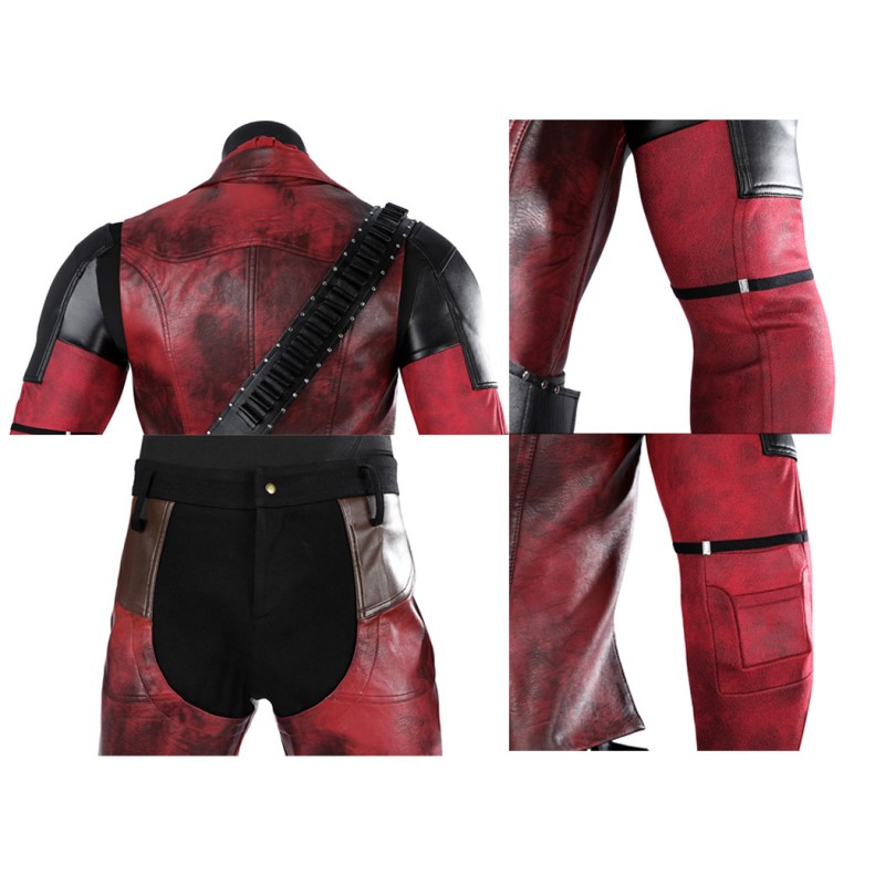 Cowboypool Costume Deadpool & Wolverine Cosplay Suit Cowboy Deadpool Red Outfits