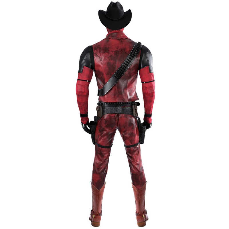 Cowboypool Costume Deadpool & Wolverine Cosplay Suit Cowboy Deadpool Red Outfits