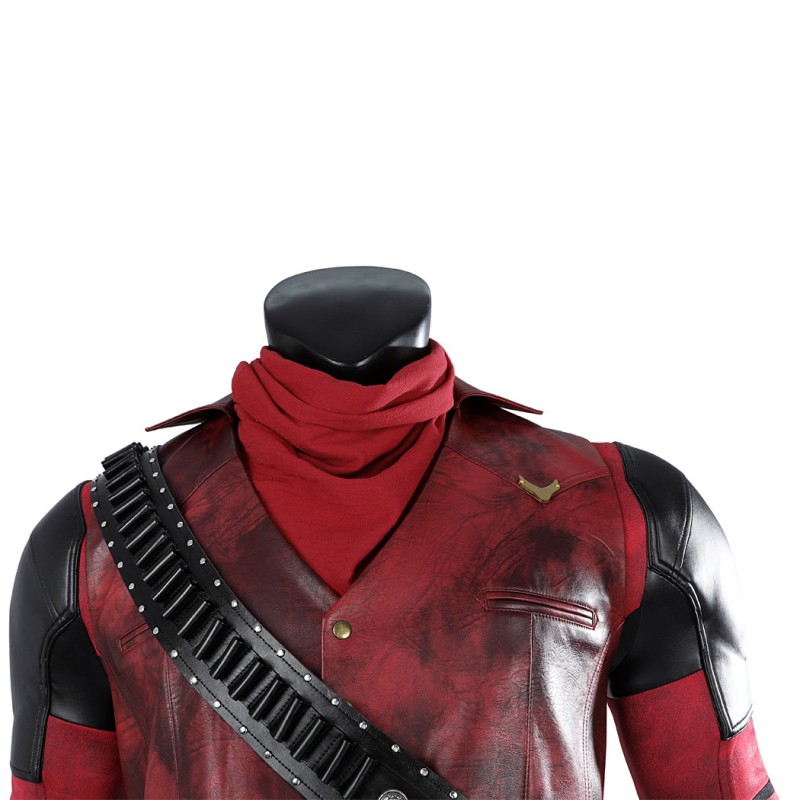 Cowboypool Costume Deadpool & Wolverine Cosplay Suit Cowboy Deadpool Red Outfits