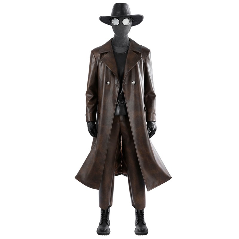 Spider-Man Noir Costume Spiderman Into The Spider-Verse Peter Parker Cosplay Suit Halloween Outfit