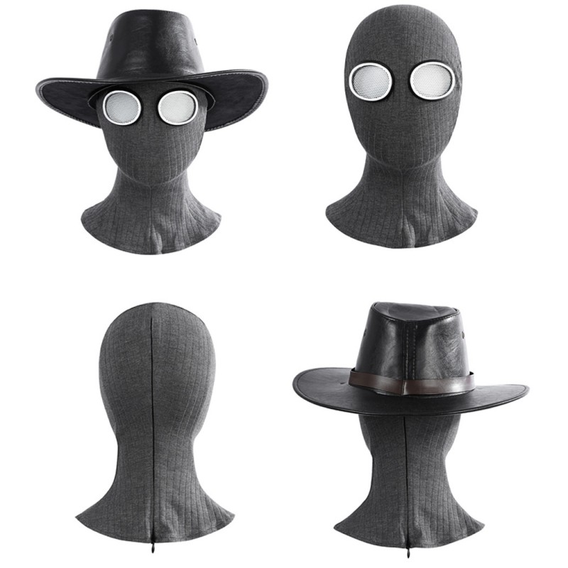 Spider-Man Noir Costume Spiderman Into The Spider-Verse Peter Parker Cosplay Suit Halloween Outfit