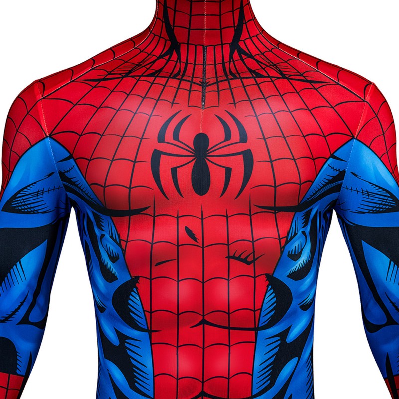 Spider-Man Jumpsuit Comic Spider Man Cosplay Costume Printed Suit