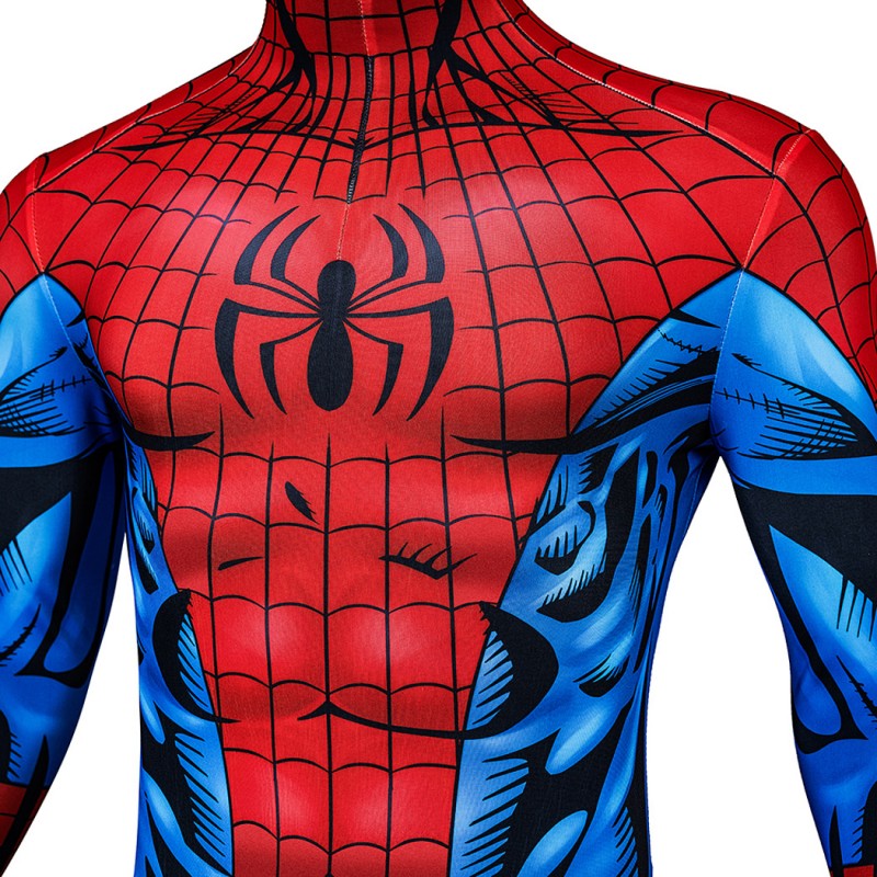 Spider-Man Jumpsuit Comic Spider Man Cosplay Costume Printed Suit