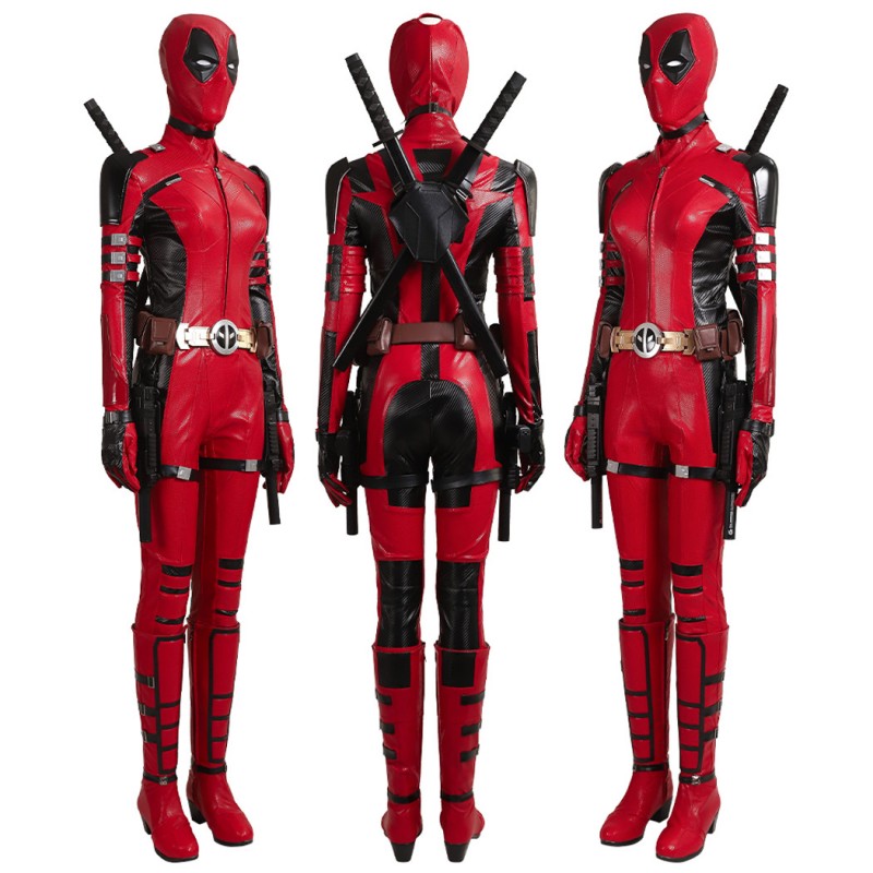 Deadpool 3 Lady Costume Deadpool & Wolverine Ladypool Halloween Cosplay Suit Top Level