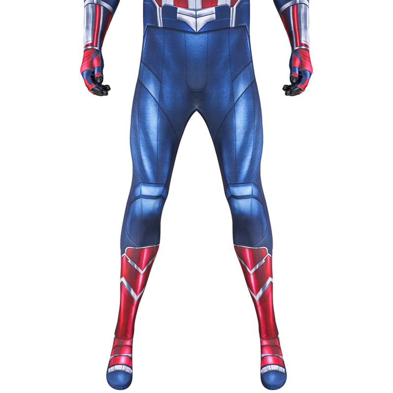 Captain America Sam Wilson Jumpsuit Captain America Brave New World Cosplay Costume Printed Suit