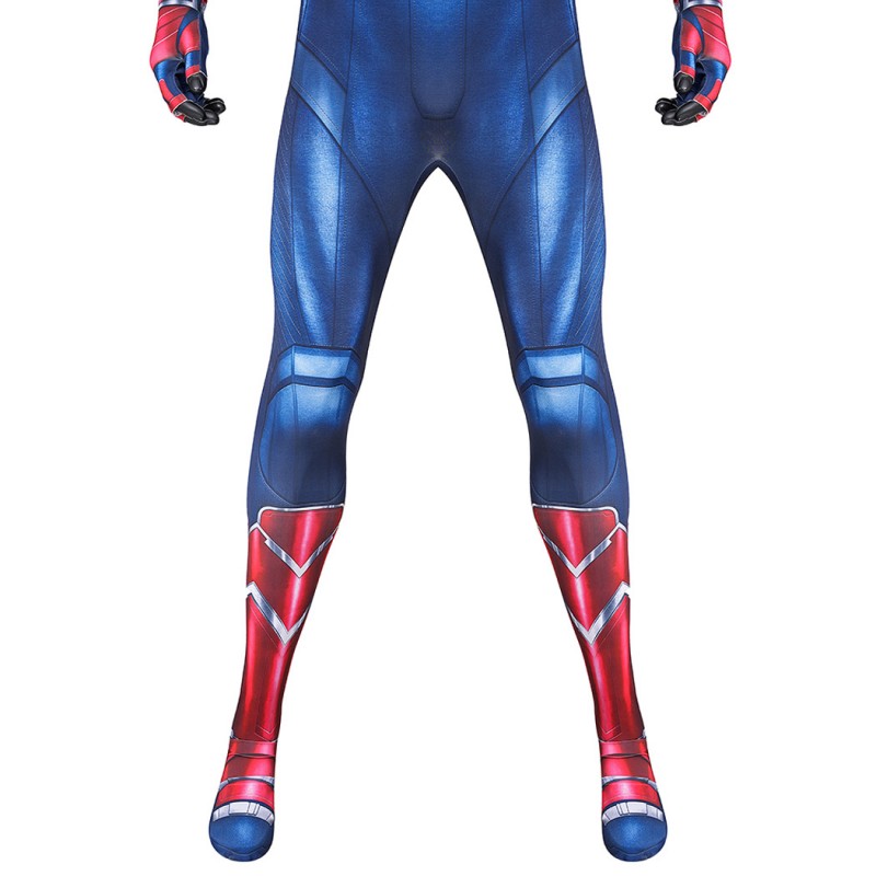 Captain America Sam Wilson Jumpsuit Captain America Brave New World Cosplay Costume Printed Suit