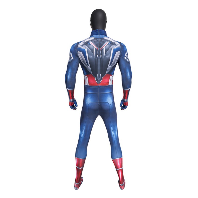 Captain America Sam Wilson Jumpsuit Captain America Brave New World Cosplay Costume Printed Suit