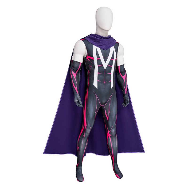 X-Men 97 Magneto Jumpsuit Erik Lehnsherr Cosplay Costume Printed Suit