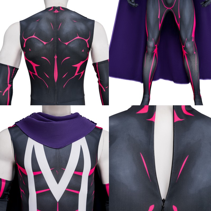 X-Men 97 Magneto Jumpsuit Erik Lehnsherr Cosplay Costume Printed Suit